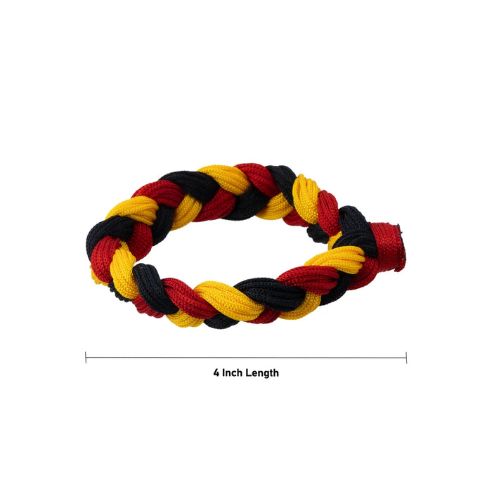 Multicolor Braided Band – 4 Inches | Rope Bracelet / Thread Wrist Band For Men & Women