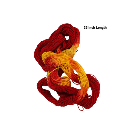 Dhaga Thread - 35 inches | Red & Yellow Dhaga Mala / Kalawa Thread for Pooja & Ritual Use - Pooja Rituals