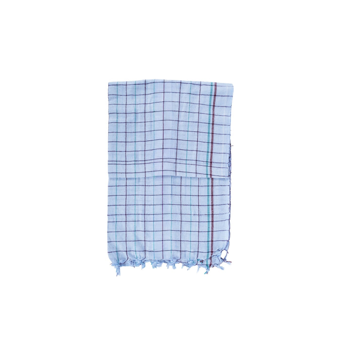 Towel - 1.8 Mtrs | Angavastram / Checked Design Thundu / Kasavu Shawl/ Gamcha for Men