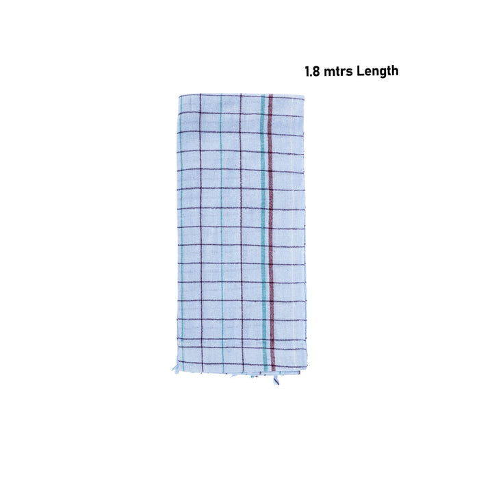 Towel - 1.8 Mtrs | Angavastram / Checked Design Thundu / Kasavu Shawl/ Gamcha for Men