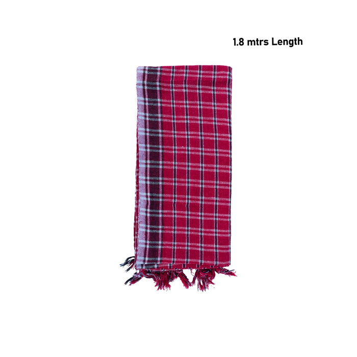 Towel - 1.8 Mtrs | Colour Angavastram/ Cotton Thundu / Kasavu Shawl / Gamcha