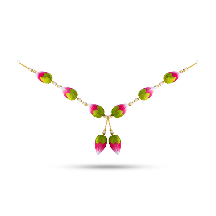 Flower garland - 23 Inches | Lotus Bud Design Mala/ Artificial Floral Malai for Decoration
