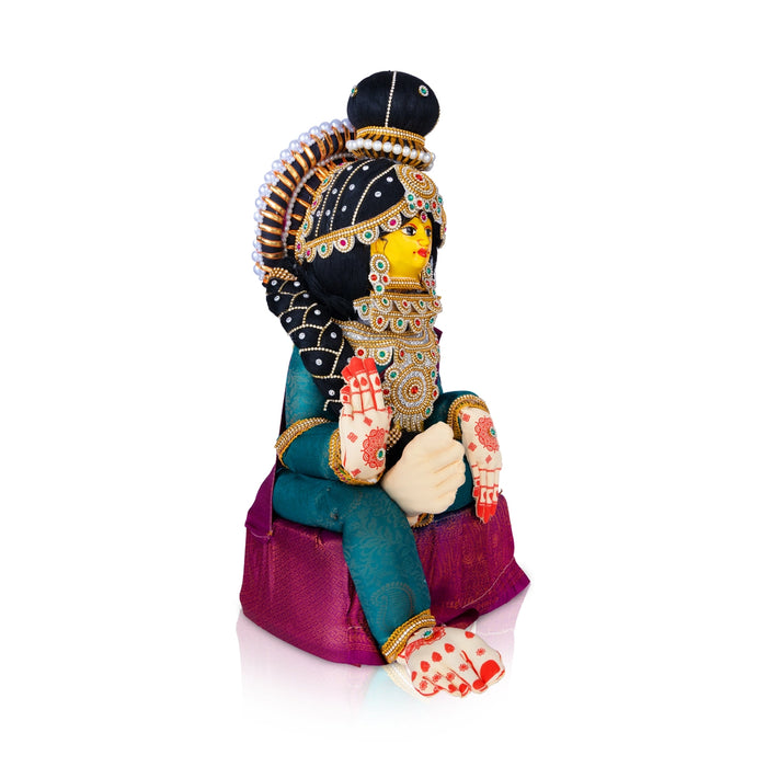 Amman Alangara Stand With Face - 18 x 8 Inches | Varalakshmi Devi Stand/ Ammavari Stand For Pooja Decor