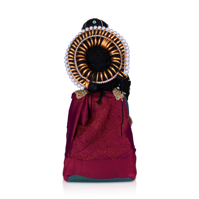 Amman Alangara Stand With Face - 18 x 8 Inches | Varalakshmi Devi Stand/ Ammavari Stand For Pooja Decor