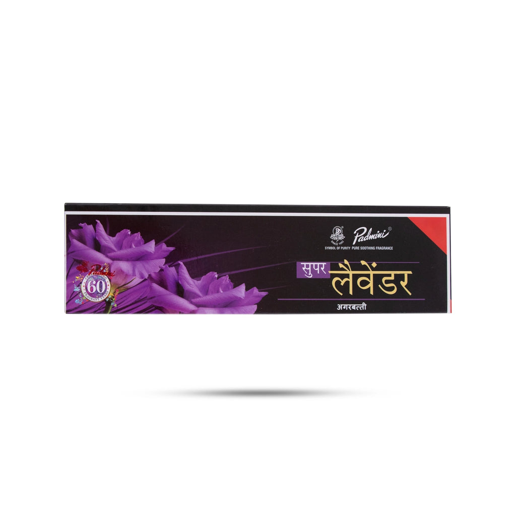 Padmini Super Lavender Incense Sticks - 50 Pcs | Agarbatti/ Agarbathi for Pooja