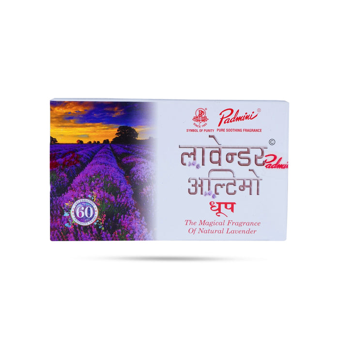 Padmini Lavender Ultimo Dhoop Sticks - 15 Sticks | Sambrani Dhoop/ Dhoop Batti for Pooja