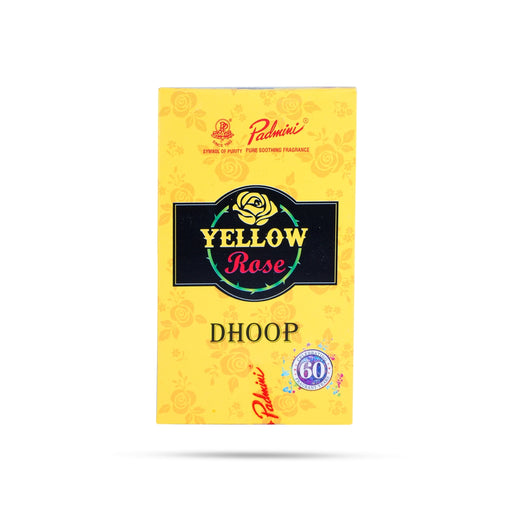 Padmini Yellow Rose Dhoop Sticks, the perfect blend of tradition and luxury.