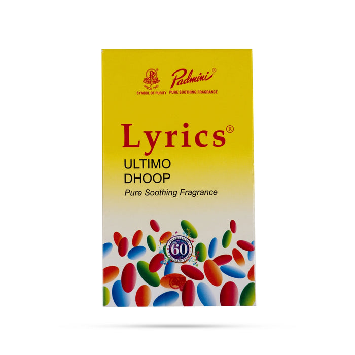 Padmini Lyrics Ultimo Dhoop Sticks - 15 Pcs | Pure Soothing Fragrance Dhoop Batti/ Sambrani Sticks for Pooja - Dhoop & Sambrani