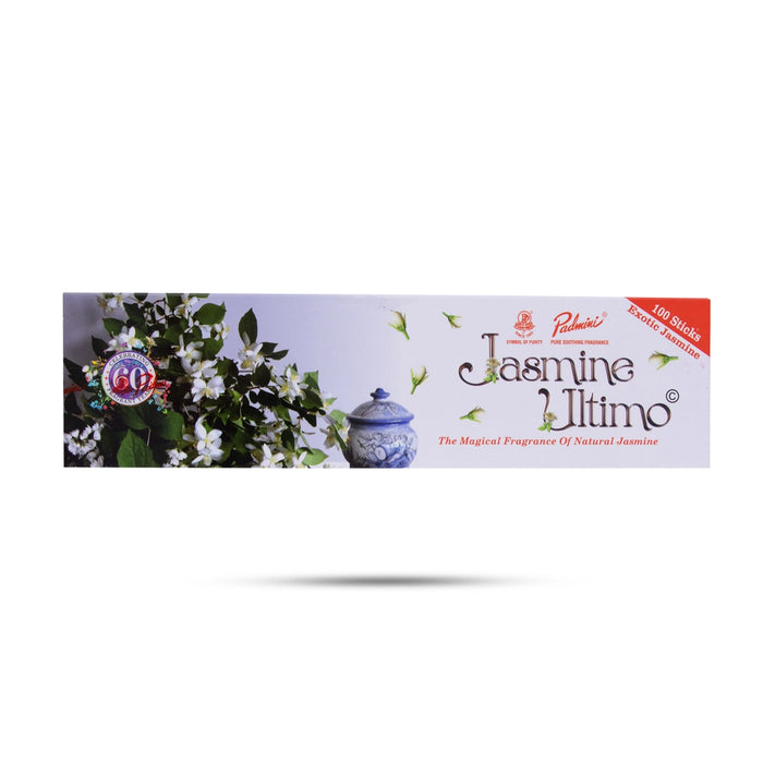 Padmini Jasmine Ultimo Incense Sticks - 100 Pcs | Agarbathi/ Agarbatti for Pooja