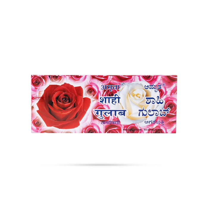 Amrutha Shahi Gulab Premium Incense Sticks - 90 Gms | Agarbatti/ Scent Sticks/ Agarbathi for Pooja - Agarbatti & Incense