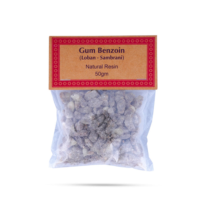 Gum Benzoin - Loban Sambrani - Natural Resin - 50 Gms | Guggal/ Dhoop for Pooja