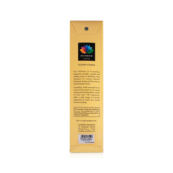 Auroshikha Golden Champa Incense Sticks - 50 Sticks | Agarbathi/ Agarbatti for Pooja