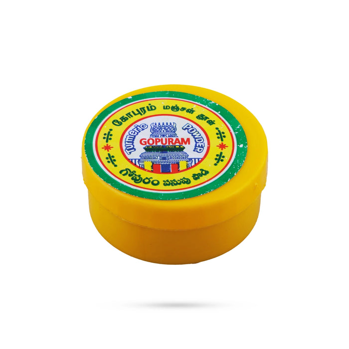 Gopuram Turmeric Powder - 10 Gms | Yellow Colour Haldi Powder/ Manjal Thool for Pooja - Turmeric & Kumkum