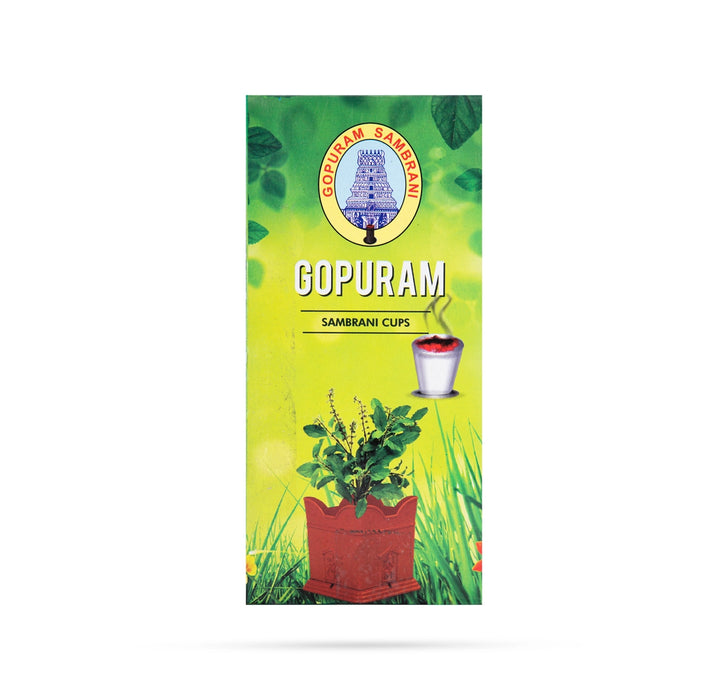 Gopuram Sambrani Cups - 10 Pcs | Guggal Dhoop/ Dhoop Cup/ Loban Cups for Pooja - Dhoop & Sambrani