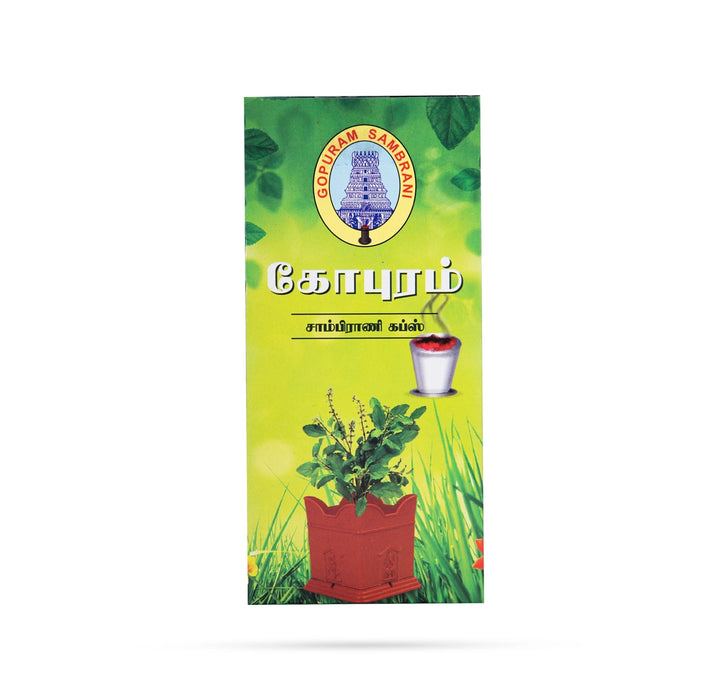 Gopuram Sambrani Cups - 10 Pcs | Guggal Dhoop/ Dhoop Cup/ Loban Cups for Pooja - Dhoop & Sambrani
