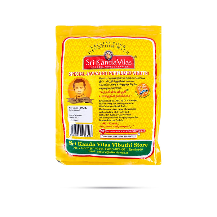 Kanda vilas Scented Viboothi - 500 Gms | Bhasma/ Vibuthi/ Thiruneeru / Viboothi