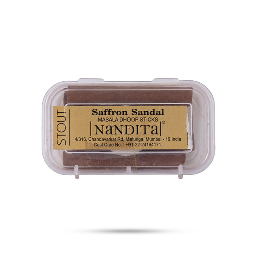 Nandita Saffron Sandal Masala Dhoop Sticks - 5 Pcs | Dhoop Batti/Dhoop Agarbatti/ Sambrani Agarbatti for Pooja - Dhoop & Sambrani
