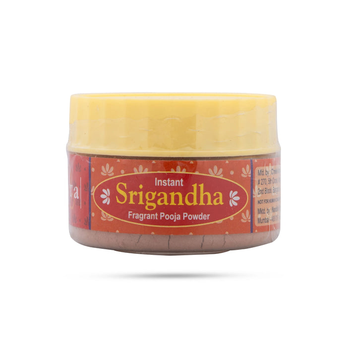 Srigandha Instant Fragrant Pooja Powder - 20 Gms | Sandal Powder/ Chandan Tika for Abhisheka