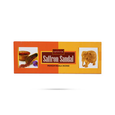 Nandita Saffron Sandal Premium Malasa Incense Sticks - 250 Gms | Agarbatti/ Agarbathi For Home Fragrance