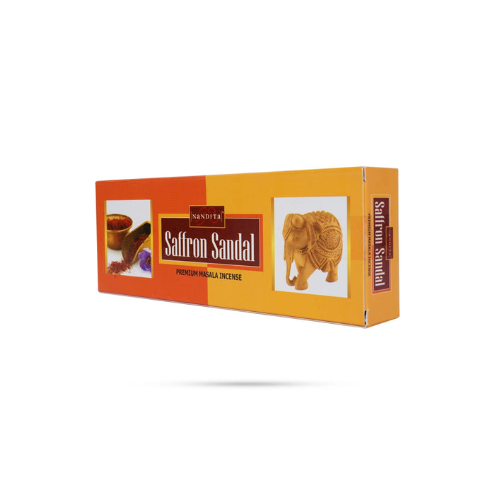 Nandita Saffron Sandal Premium Malasa Incense Sticks - 250 Gms | Agarbatti/ Agarbathi For Home Fragrance - Agarbatti & Incense