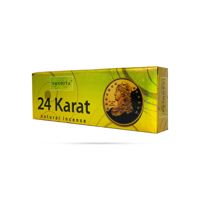 Nandita 24 Karat Natural Incense Sticks - 250 Gms | Agarbatti/ Agarbathi/ Scent Sticks For Pooja - Agarbatti & Incense