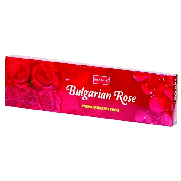 Nandita Bulgarian Rose Premium Incense Sticks - 100 Gms | Agarbatti/ Agarbathi for Pooja