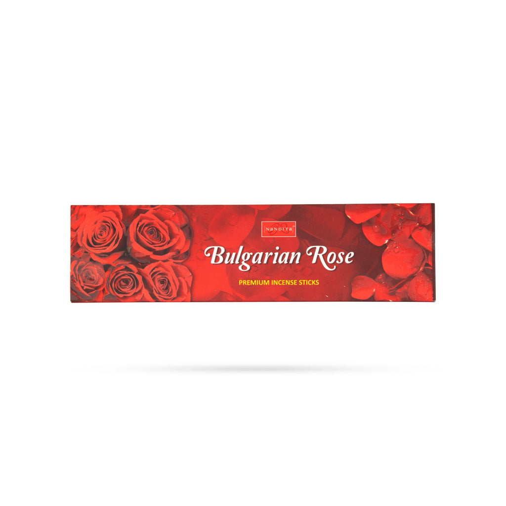 Nandita Bulgarian Rose Premium Incense Sticks - 100 Gms | Agarbatti/ Agarbathi for Pooja