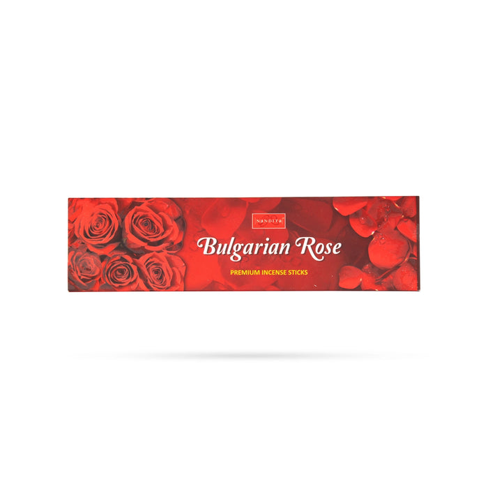 Nandita Bulgarian Rose Premium Incense Sticks - 100 Gms | Agarbatti/ Agarbathi for Pooja