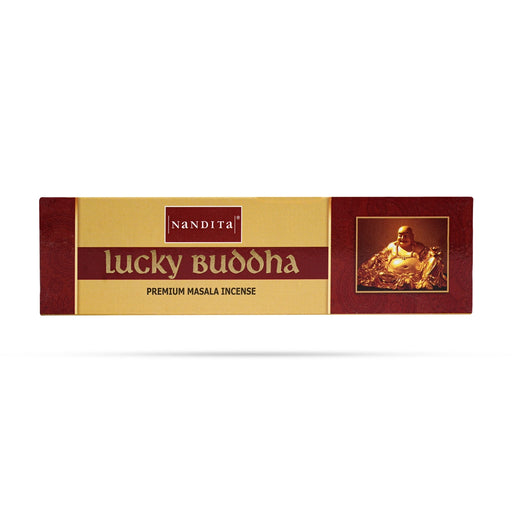 Nandita Lucky Buddha Premium Masala Incense - 50Gms | Agarbathi / Scent Sticks / Incense Sticks for Pooja - Agarbatti & Incense