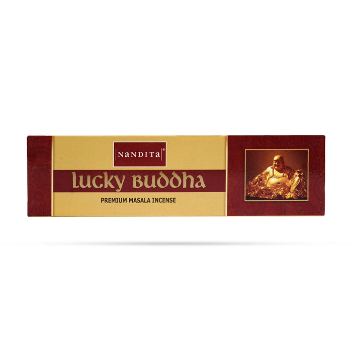 Nandita Lucky Buddha Premium Masala Incense - 50Gms | Agarbathi / Scent Sticks / Incense Sticks for Pooja - Agarbatti & Incense