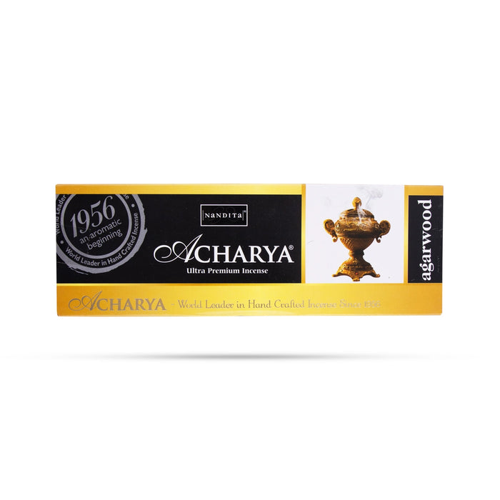 Nandita Acharya Agarwood Ultra Premium Incense Sticks - 50 Gms | Agarbatti/ Agarbathi for Pooja