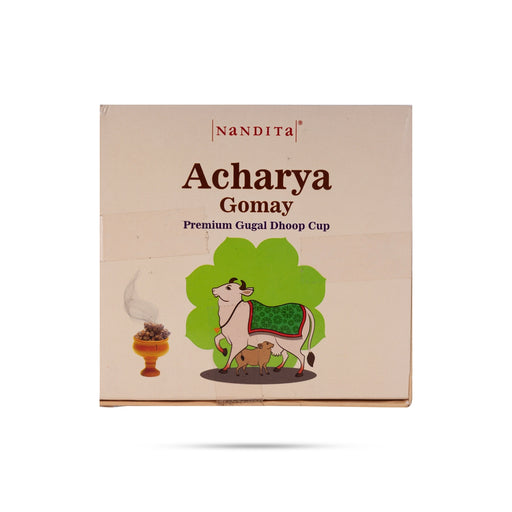 Nandita Acharya Gomay Premium Gugal Dhoop Cup | Sambrani Cup/ Loban Cups/ Guggal Loban for Pooja - Dhoop & Sambrani