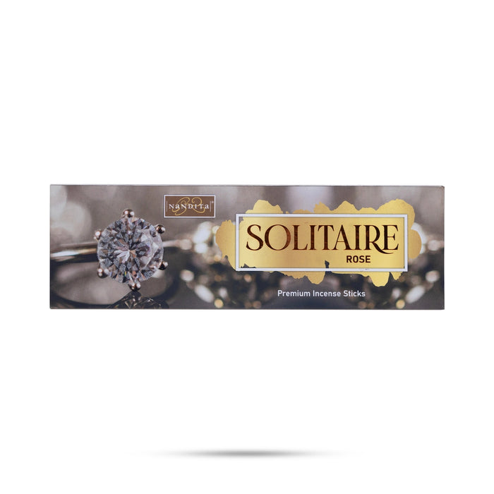 Solitaire Rose Premium Incense Sticks - 50 Gms | Scent Sticks / Agarbatti / Agarbathi for Home & Pooja - Agarbatti & Incense
