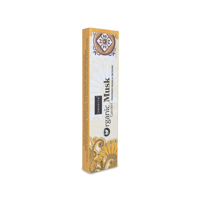 Nandita Organic Musk Garden Premium Masala Incense Sticks | Agarbatti/ Agarbathi/ Scent Sticks for Pooja - Agarbatti & Incense