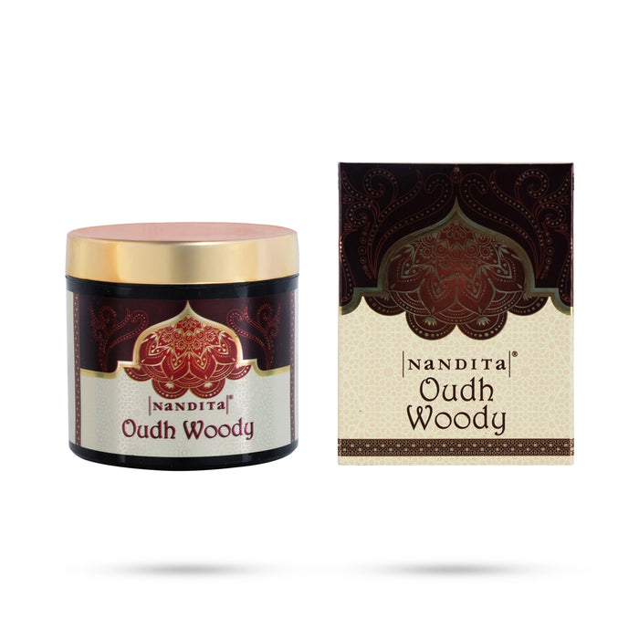 Nandita Oudh Woody Incense Chips | Dhoop Chips / Long Lasting Fragrance For Pooja & Home - Agarbatti & Incense