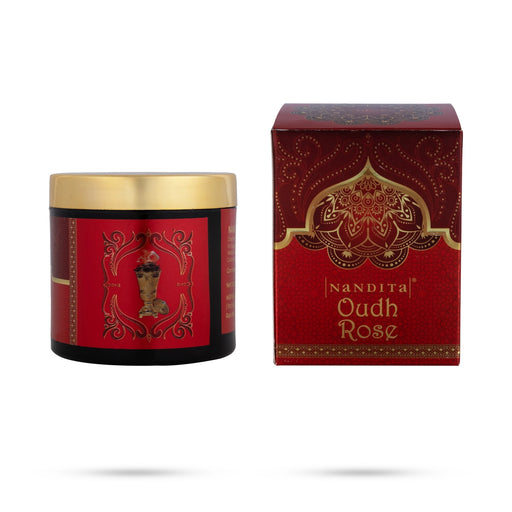Nandita Oudh Rose Incense Chips - 40 Gms | Aromatic Dhoop Chips / Long Lasting Fragrance For Temple & Home - Agarbatti & Incense
