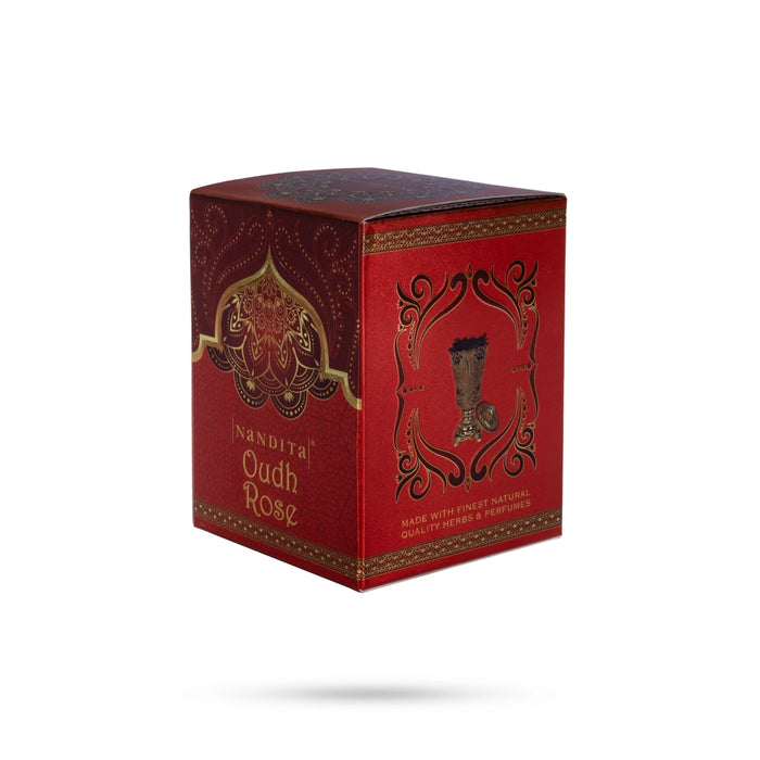 Nandita Oudh Rose Incense Chips - 40 Gms | Aromatic Dhoop Chips / Long Lasting Fragrance For Temple & Home - Agarbatti & Incense