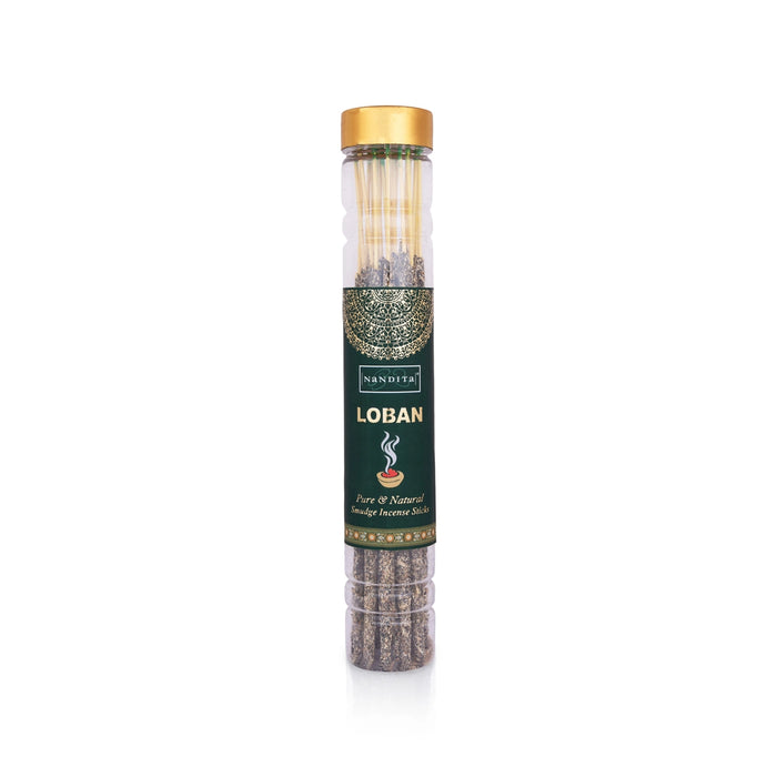 Nandita Loban Pure & Natural Smudge Incense Sticks - 20 Sticks | Agarbatti/ Agarbathi For Pooja & Meditation - Agarbatti & Incense