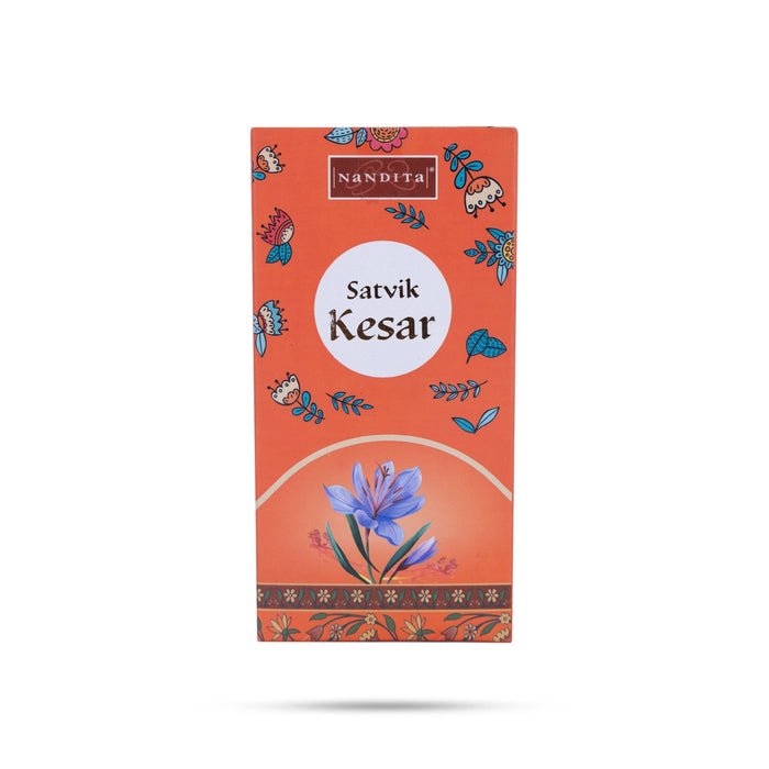 Nandita Satvik Kesar Natural Dhoop Stick - 50 Gms | Dhoop Batti/ Sambrani Sticks for Living Room & Pooja Space