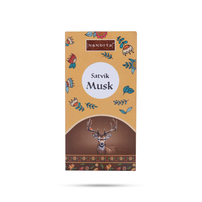 Nandita Satvik Musk Natural Dhoop Stick - 50Gms | Sambrani Sticks / Dhoop Batti / Dhoop Agarbatti for Pooja