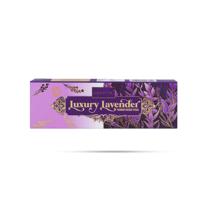 Nandita Luxury Lavender Premium Incense Sticks - 100 Gms | Agarbatti/ Scent Sticks / Agarbathi For Living room & Pooja Space