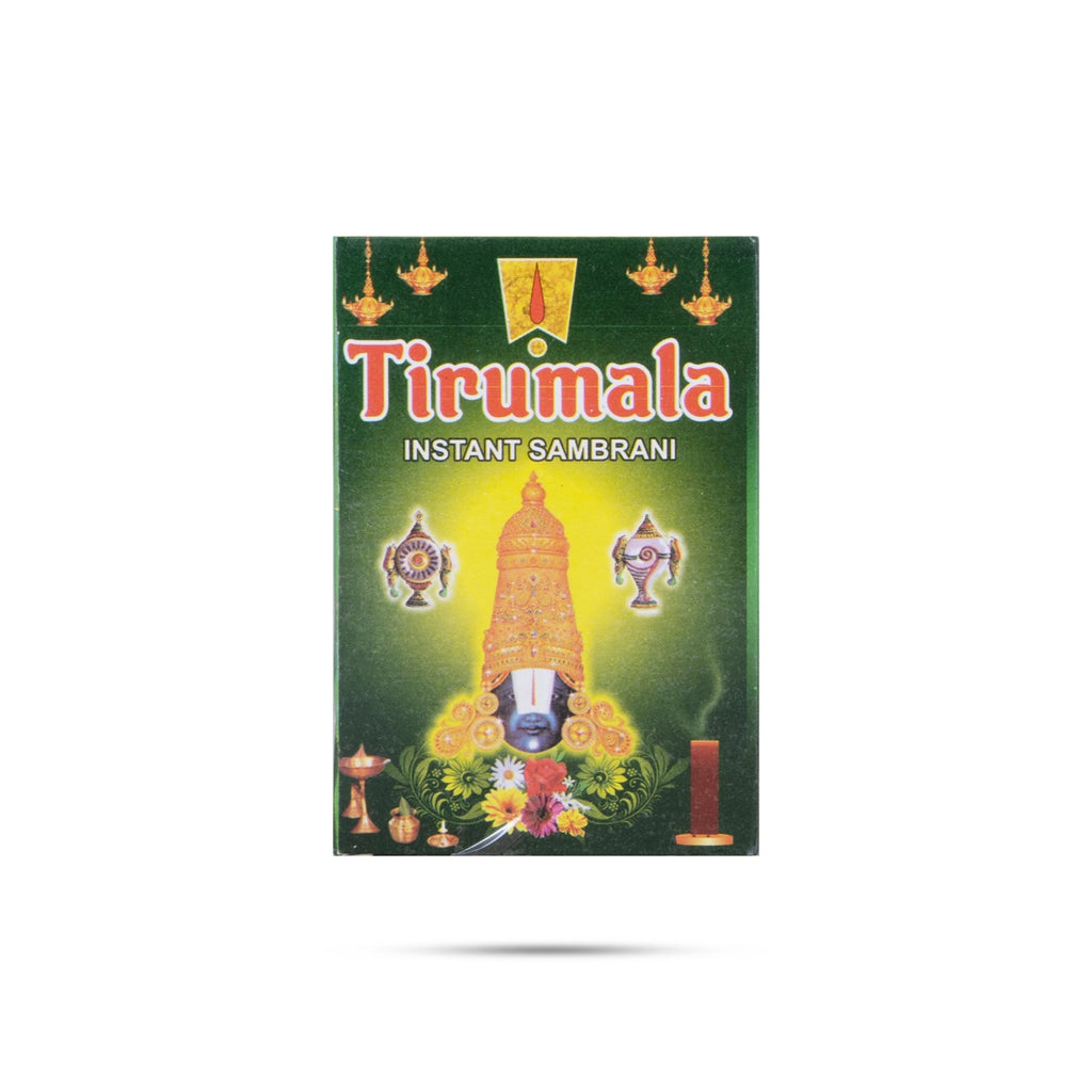 Elevate your spiritual rituals with the divine fragrance of Tirumala Instant Sambrani Dhoop for Pooja