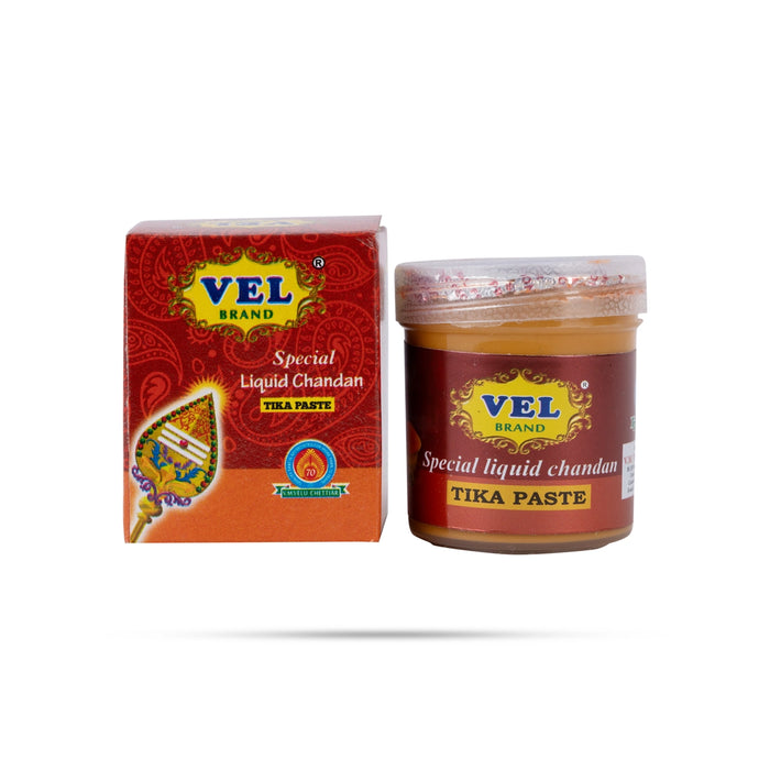 Vel Special Liquid Chandan Tika Paste - 70 Gms | Sandalwood Paste/ Chandan Paste for Daily Pooja - Chandan