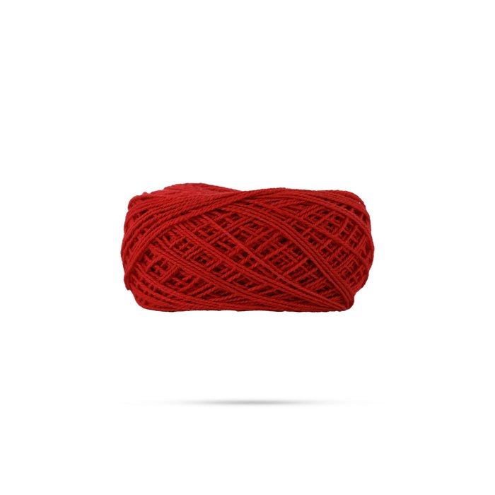 Kalasa Nool | Red Yarn/ Red Thread/ Cotton String/ Kalawa Thread For Sacred Rituals - Pooja Rituals