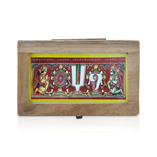 Thiruman Box - 2.5 x 5 Inches | Wooden Pooja Box/ Thiruman Container for Storage Purpose - Pooja Box & Paduka