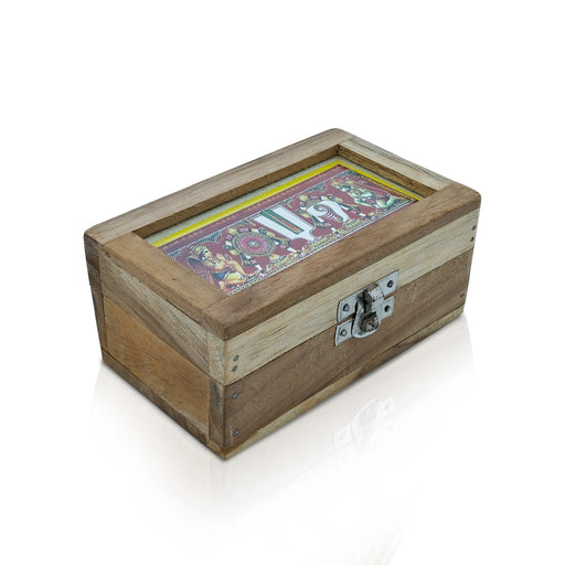 Thiruman Box - 2.5 x 5 Inches | Wooden Pooja Box/ Thiruman Container for Storage Purpose - Pooja Box & Paduka