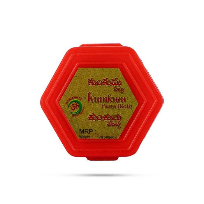 Kumkum Paste – 12 Gms | Pooja Kungumam / Sindoor Paste For Tilak & Daily Rituals