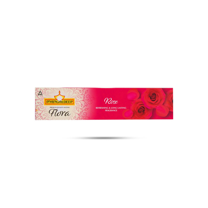 Mangaldeep Flora Rose Incense Sticks - 100 Gms | Agarbatti/ Agarbathi for Pooja