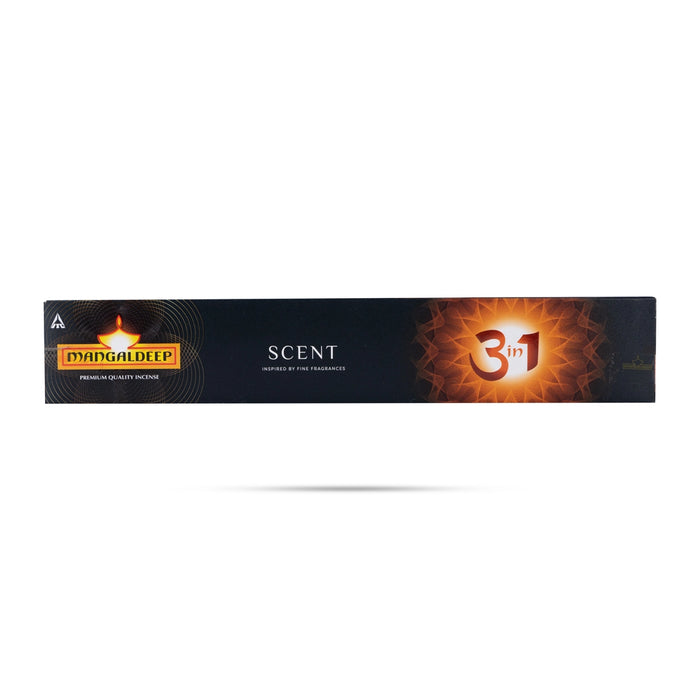 Mangaldeep Scent 3 In 1 Premium Quality Incense Sticks - 14 Gms | Fine Fragrance Agarbatti/ Scent Sticks for Pooja - Agarbatti & Incense
