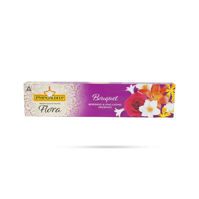 Mangaldeep Flora Bouquet Incense Sticks - 95 Gms | Agarbathi / Scent Sticks For Living Room & Pooja Space